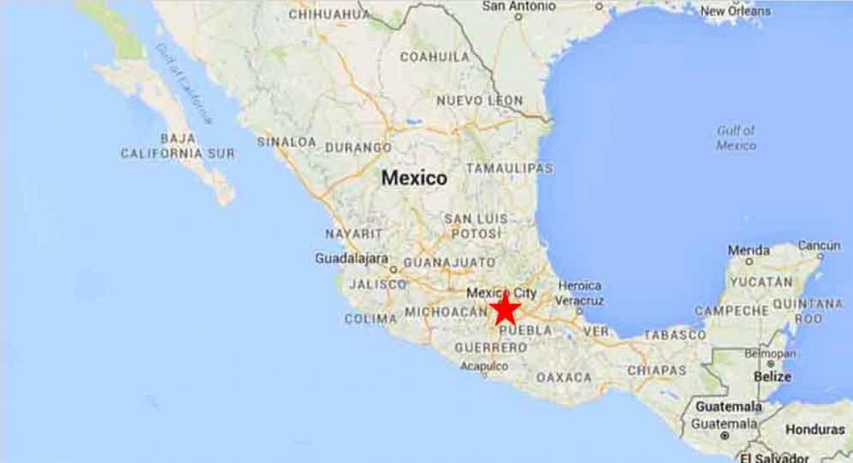 멕시코의 수도 지도