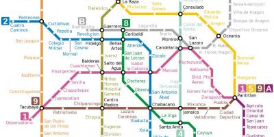 Mexico df metro 지도