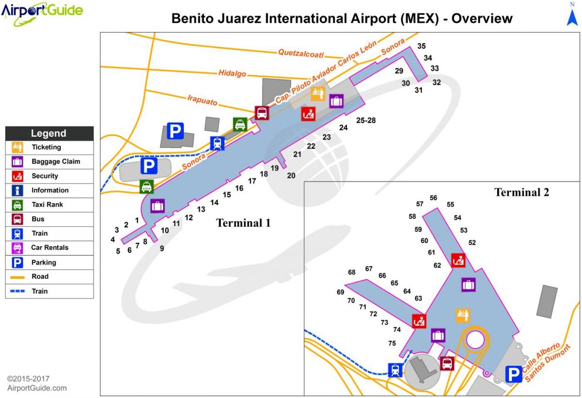 멕시코 시티공항 게이트 맵