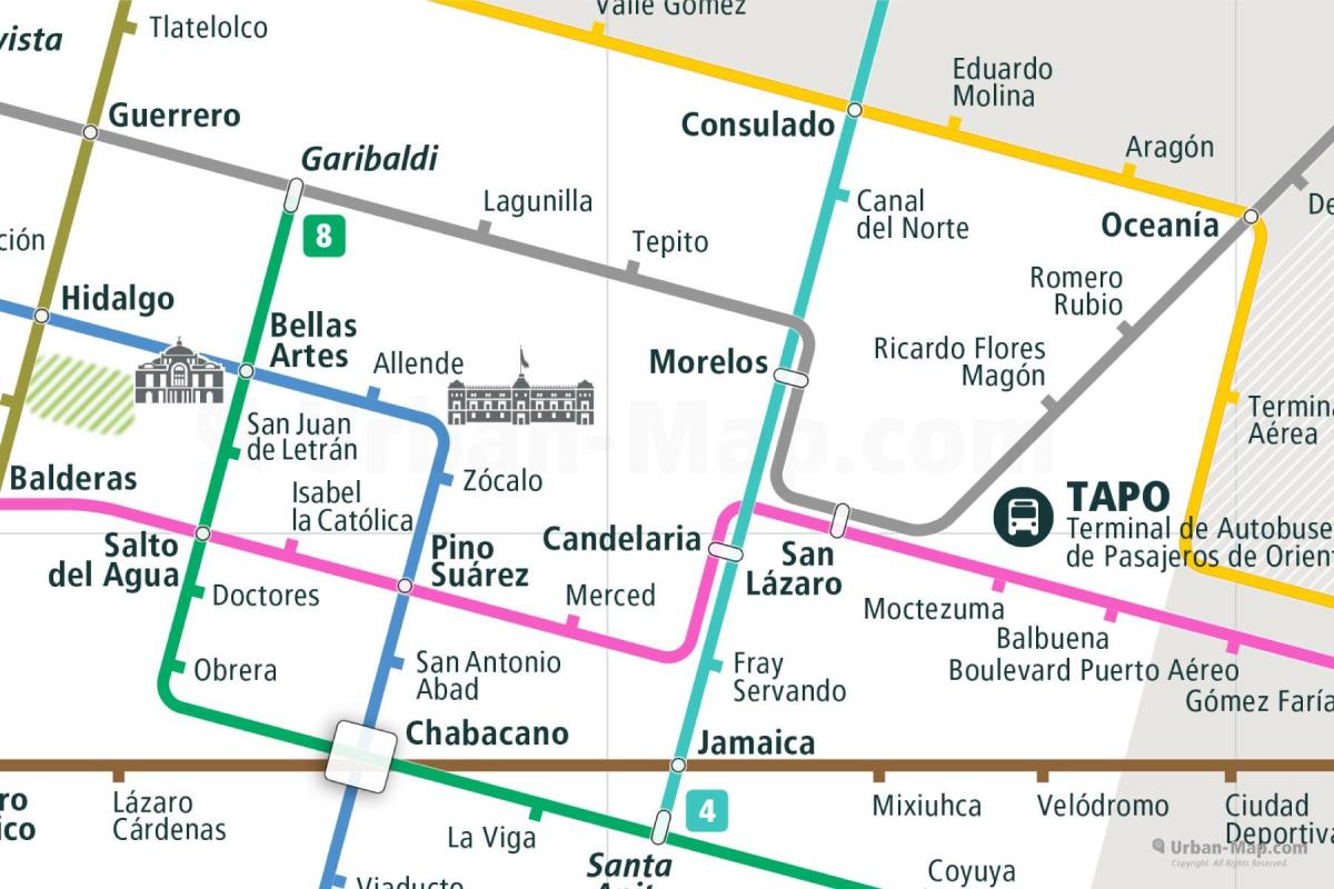 지도 tepito 멕시코 시티 