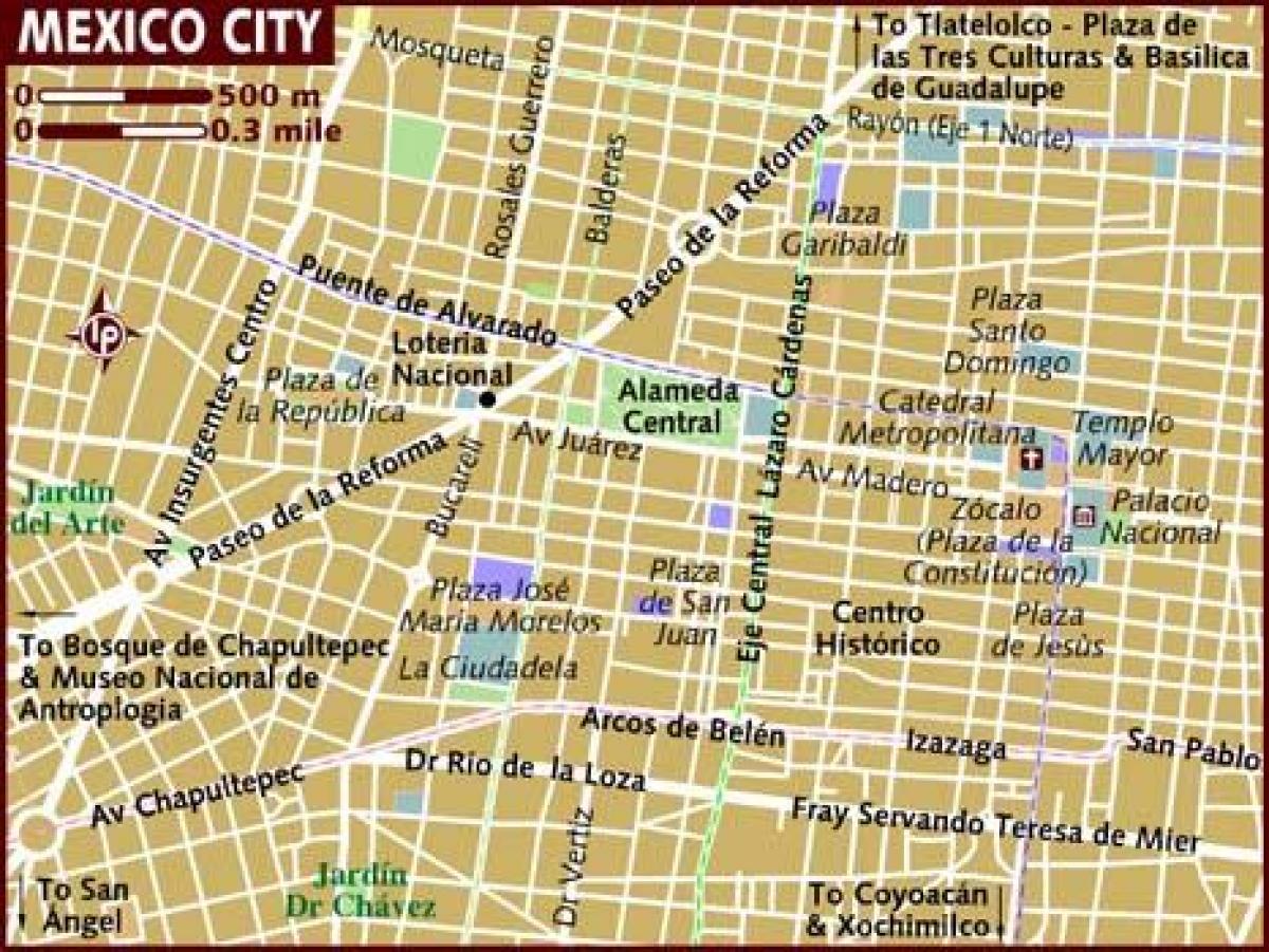 센트로 히스토리코 멕시코시티 지도