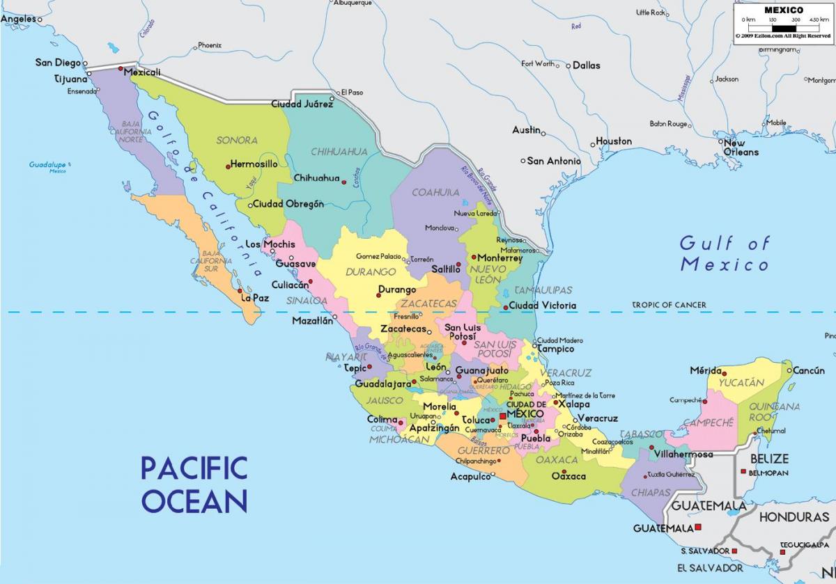 지도 멕시코 시티의 국가