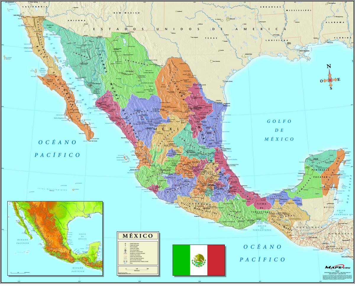 지도 멕시코 시티의 우편 번호