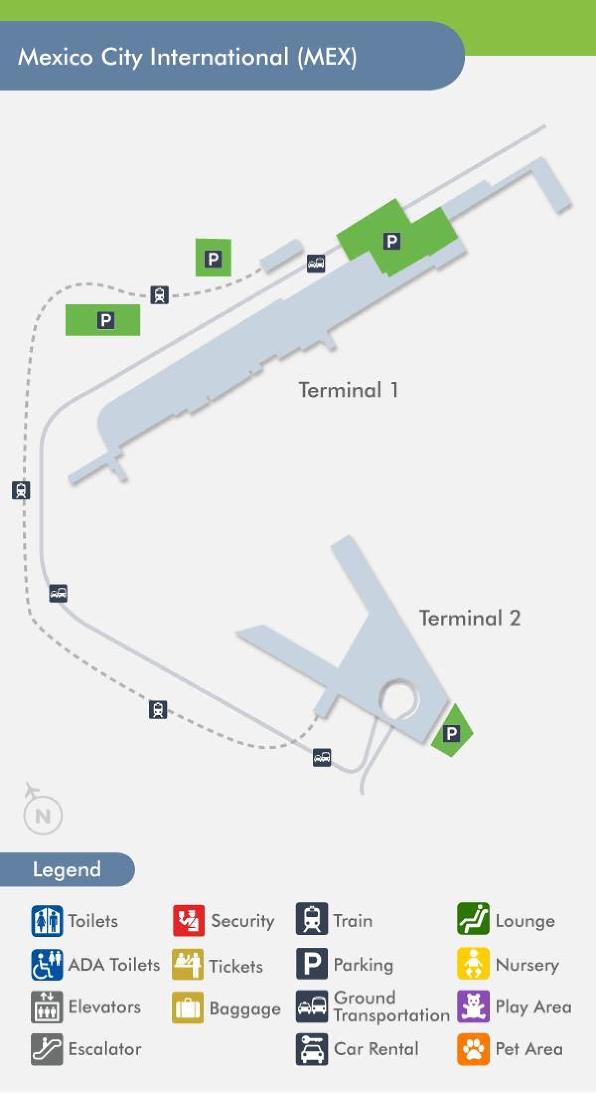 멕시코 시티 공항 터미널 지도