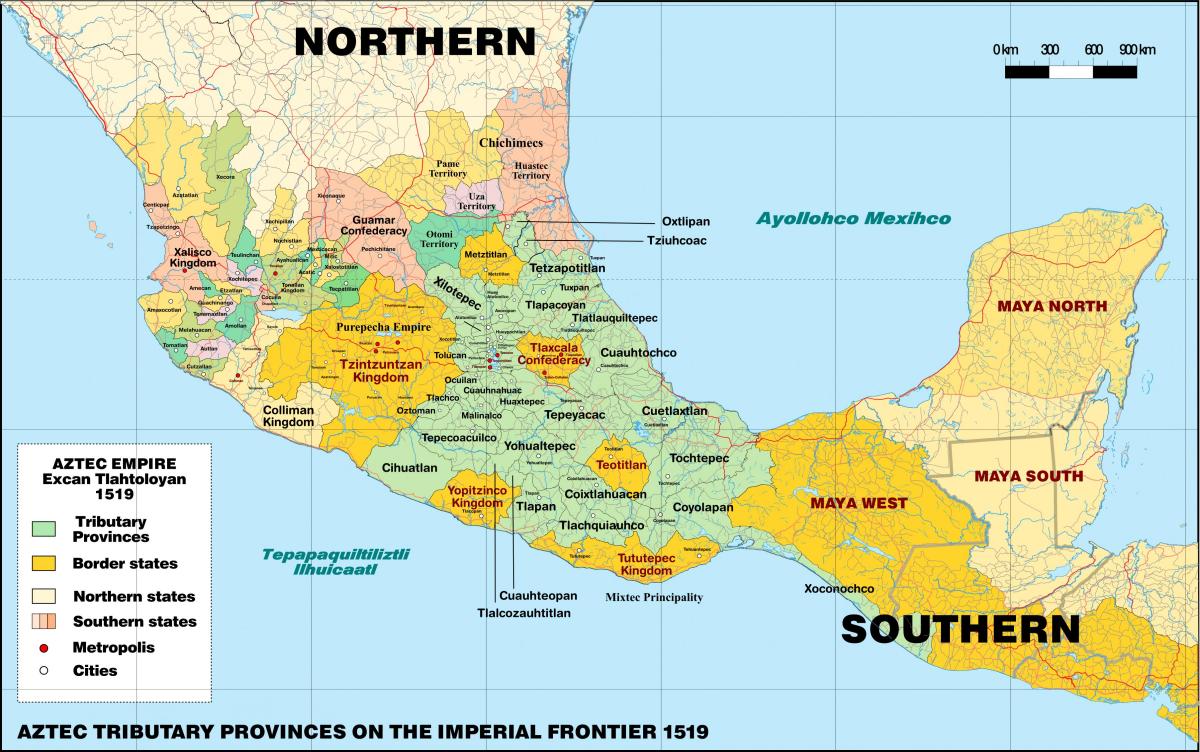 결 멕시코 지도
